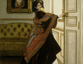 A woman wearing a cashmere shawl